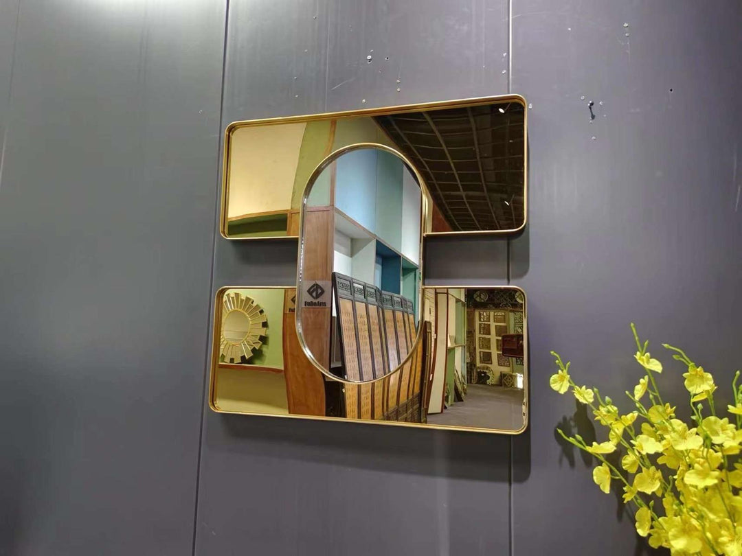 Buy Gold Wall Mirror For Living Room - posh&polish variety