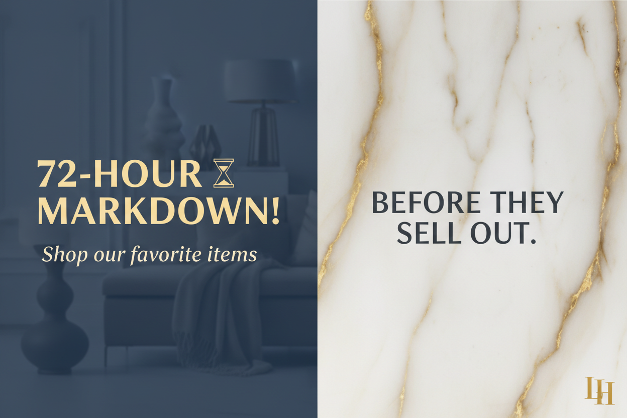 72-hour markdown sale banner