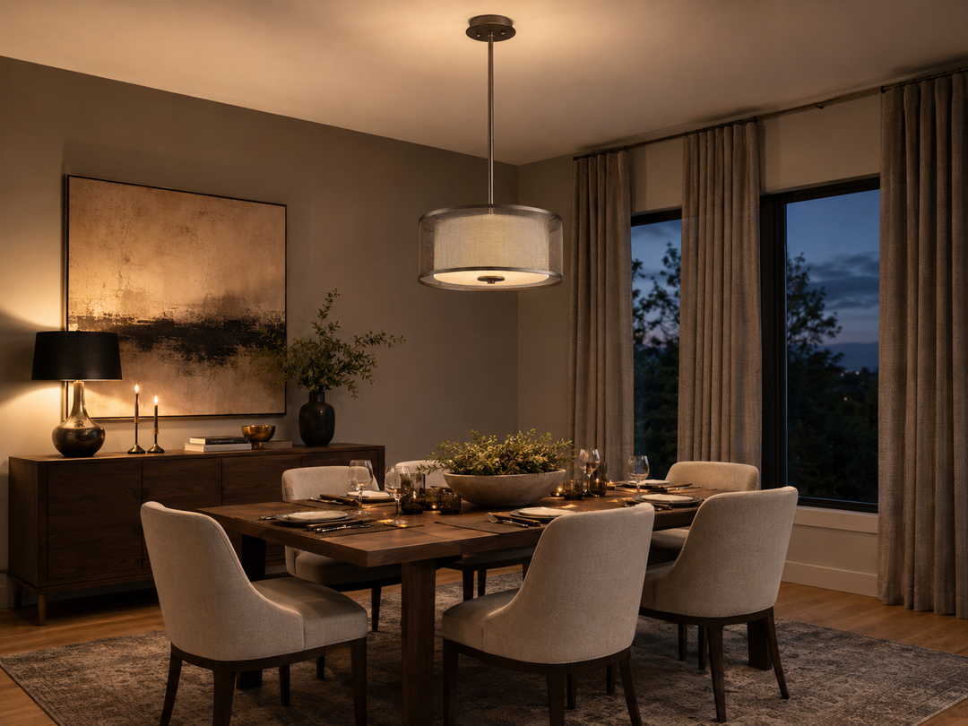 Audrey Semi-Flush Ceiling Light – 2-Light Oil Rubbed Bronze, 13" Wide