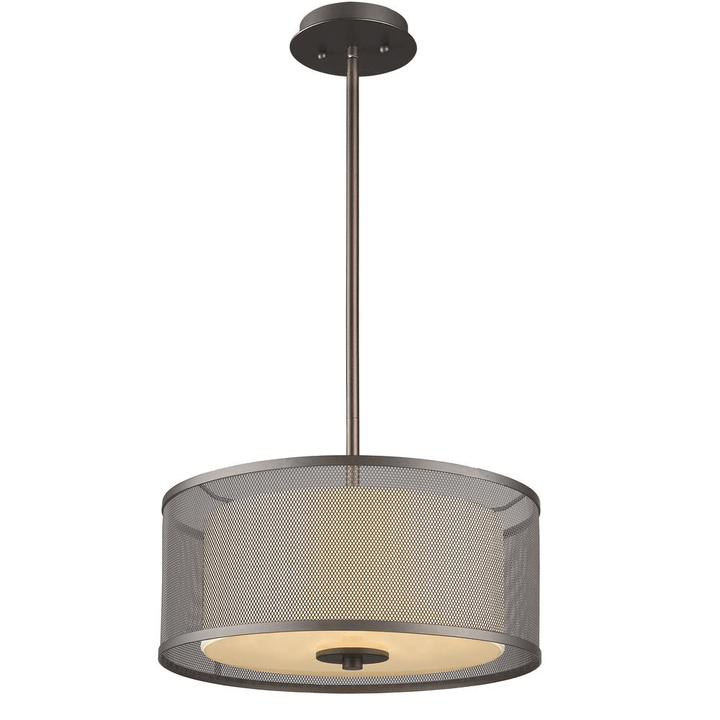 Audrey Ceiling Pendant Light – 3-Light Oil Rubbed Bronze, 15" Wide - posh&amp;polish variety