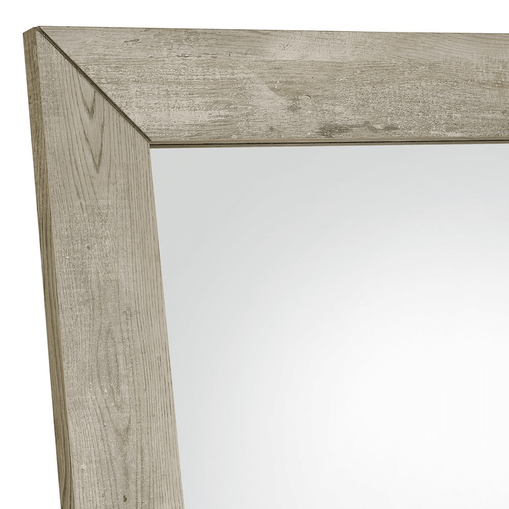 Cadence Tempered Glass Full Length Mirror Grey Washed Oak - posh&amp;polish variety