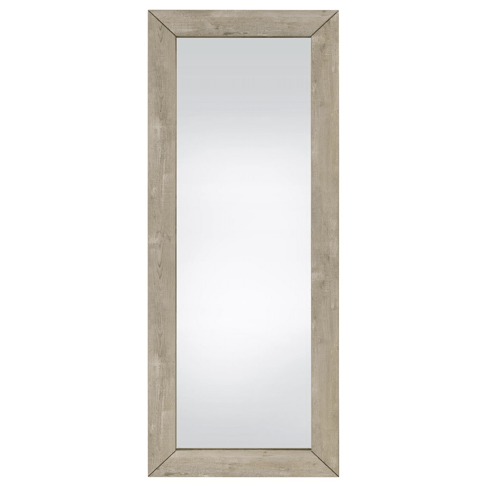 Cadence Tempered Glass Full Length Mirror Grey Washed Oak - posh&amp;polish variety