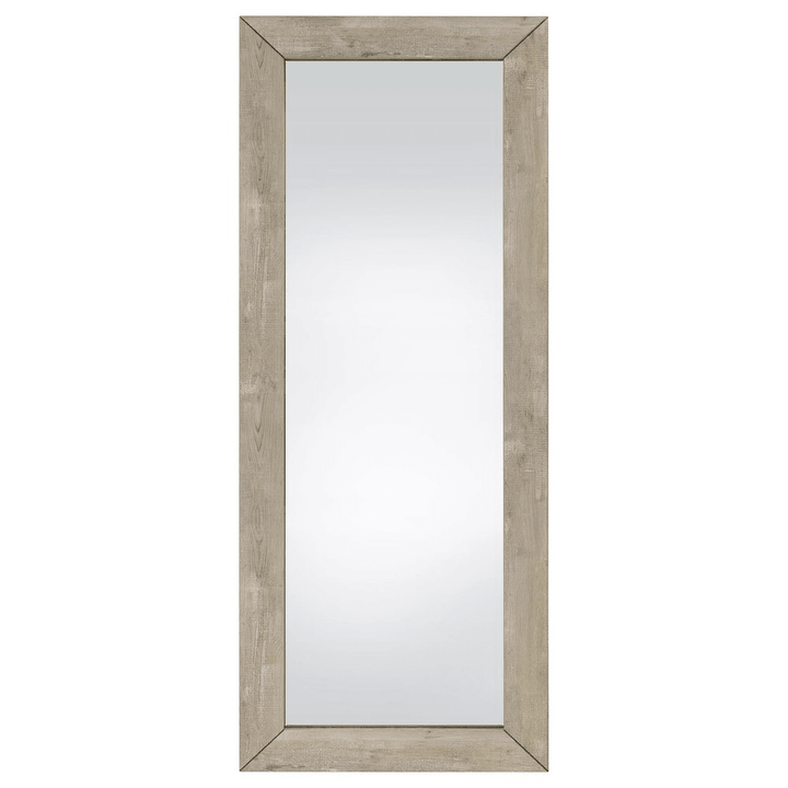 Cadence Tempered Glass Full Length Mirror Grey Washed Oak - posh&amp;polish variety