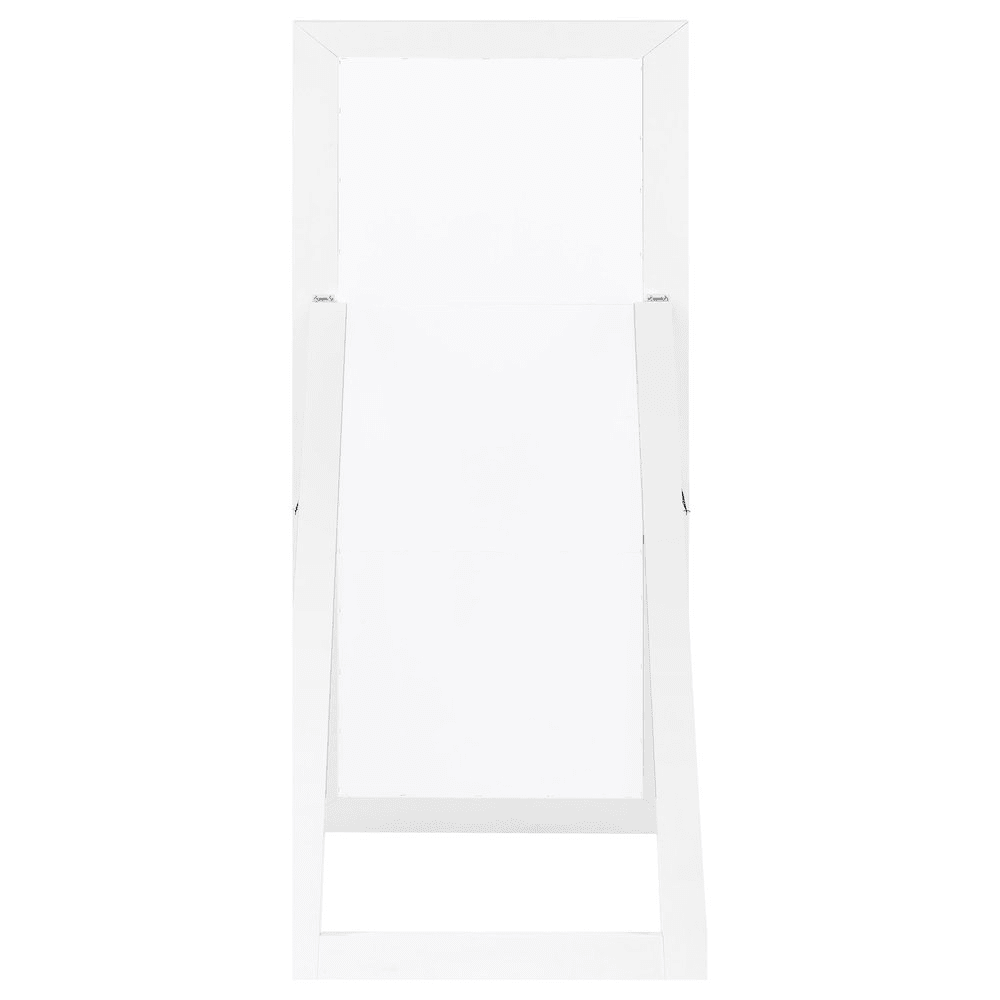 Cadence Tempered Glass Full Length Mirror White High Gloss - posh&amp;polish variety