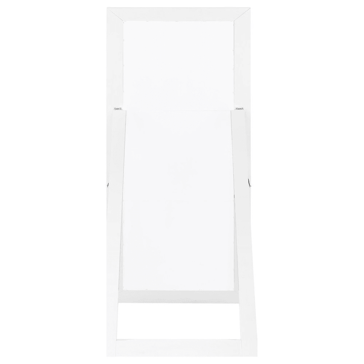 Cadence Tempered Glass Full Length Mirror White High Gloss - posh&amp;polish variety