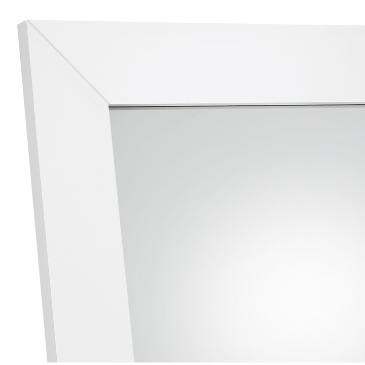 Cadence Tempered Glass Full Length Mirror White High Gloss - posh&amp;polish variety