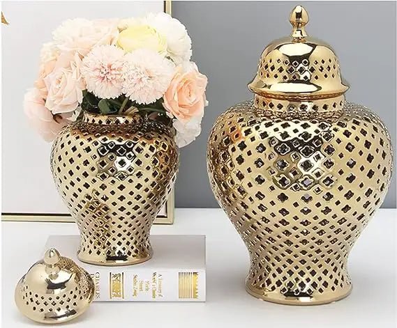 Ceramic Vase Gold - posh&polish variety