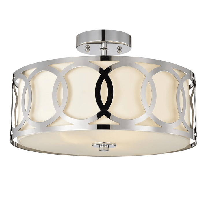 Chloe Lighting Bronx 2-Light Semi-Flush Ceiling Fixture - posh&amp;polish variety