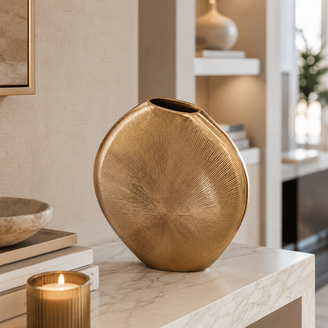 Gold Metal Vase - posh&amp;polish variety