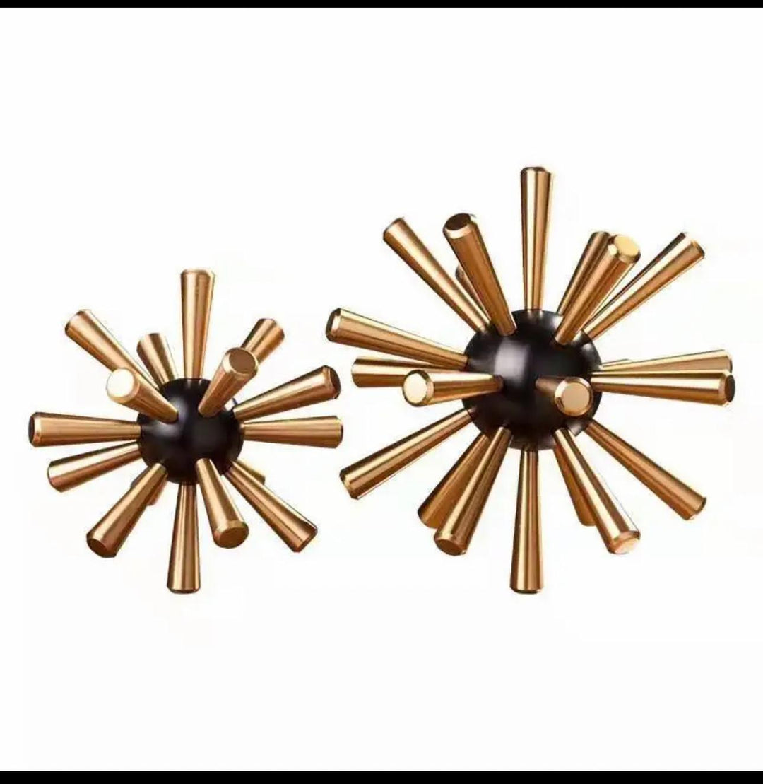 Gold Table Decor Starburst – Modern Black and Gold Centerpiece - posh&amp;polish variety
