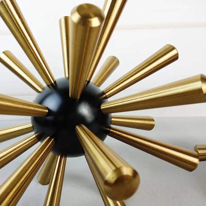 Gold Table Decor Starburst – Modern Black and Gold Centerpiece - posh&amp;polish variety