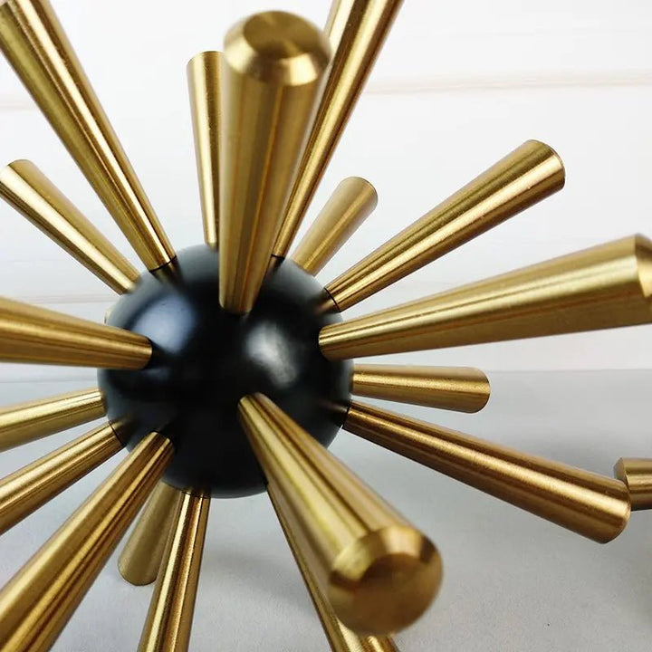 Gold Table Decor Starburst – Modern Black and Gold Centerpiece - posh&amp;polish variety