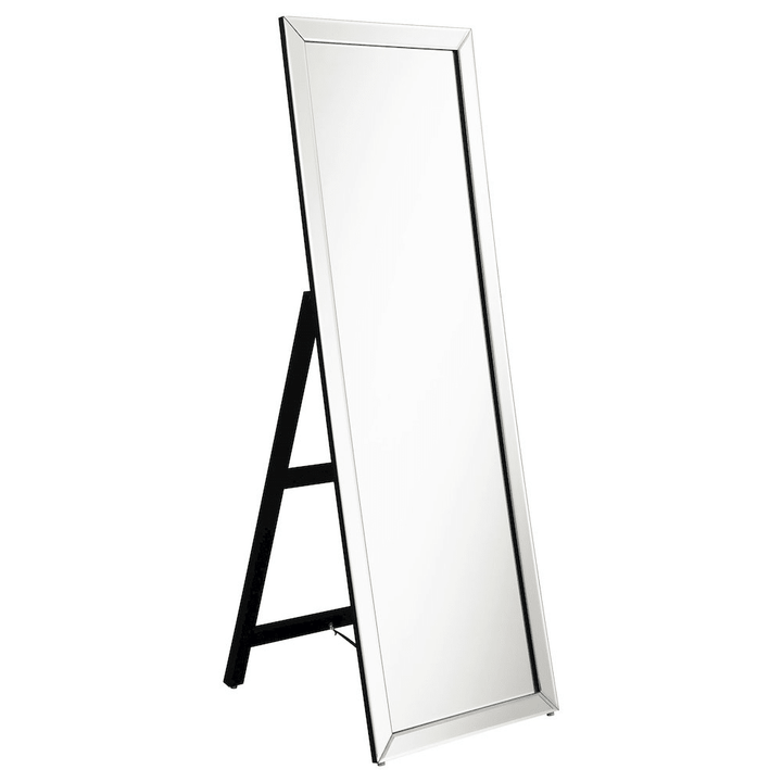 Soline 22" x 61" Framed Standing Floor Mirror – Silver - posh&amp;polish variety