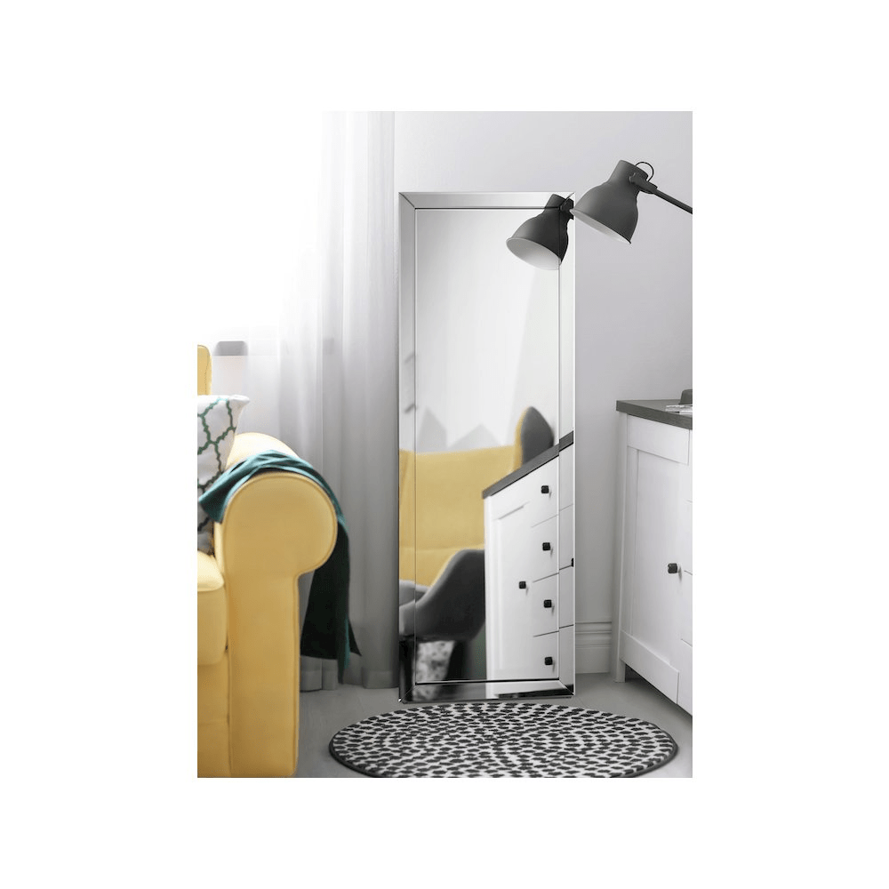 Soline 22" x 61" Framed Standing Floor Mirror – Silver - posh&amp;polish variety