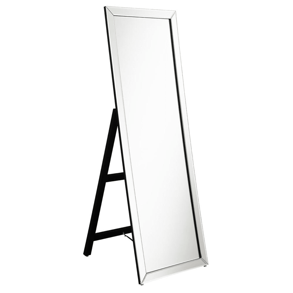 Soline 22" x 61" Framed Standing Floor Mirror – Silver - posh&polish variety