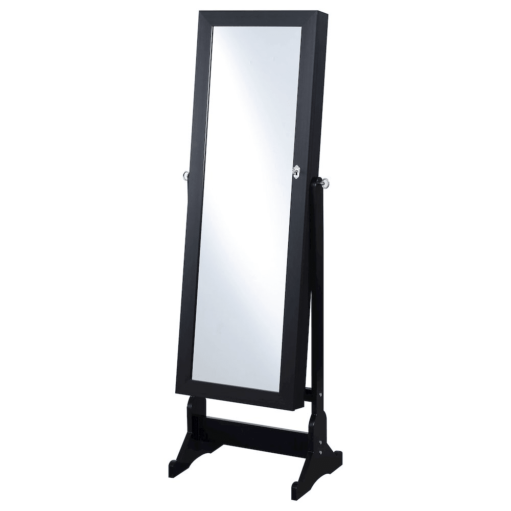 Tutuola Cheval Mirror with Jewelry Storage Black - posh&amp;polish variety