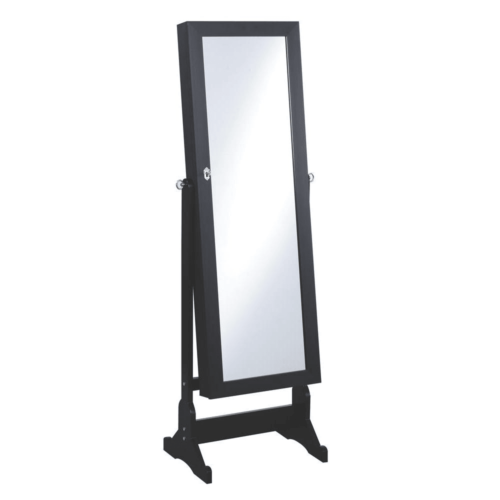 Tutuola Cheval Mirror with Jewelry Storage Black - posh&amp;polish variety
