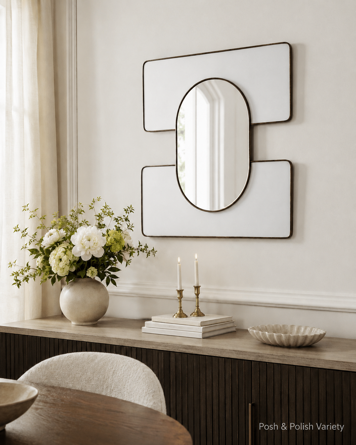 White Embrace 34x34 wall mirror – watermarked image 3 – Posh &amp; Polish Variety