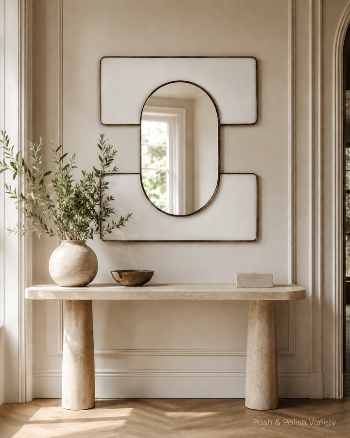 White Embrace 34x34 wall mirror – watermarked image 4 – Posh &amp; Polish Variety