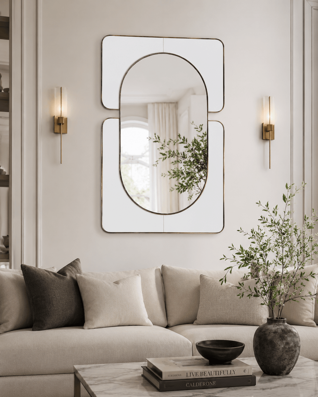 White Embrace Decorative Wall mirror - posh&amp;polish variety