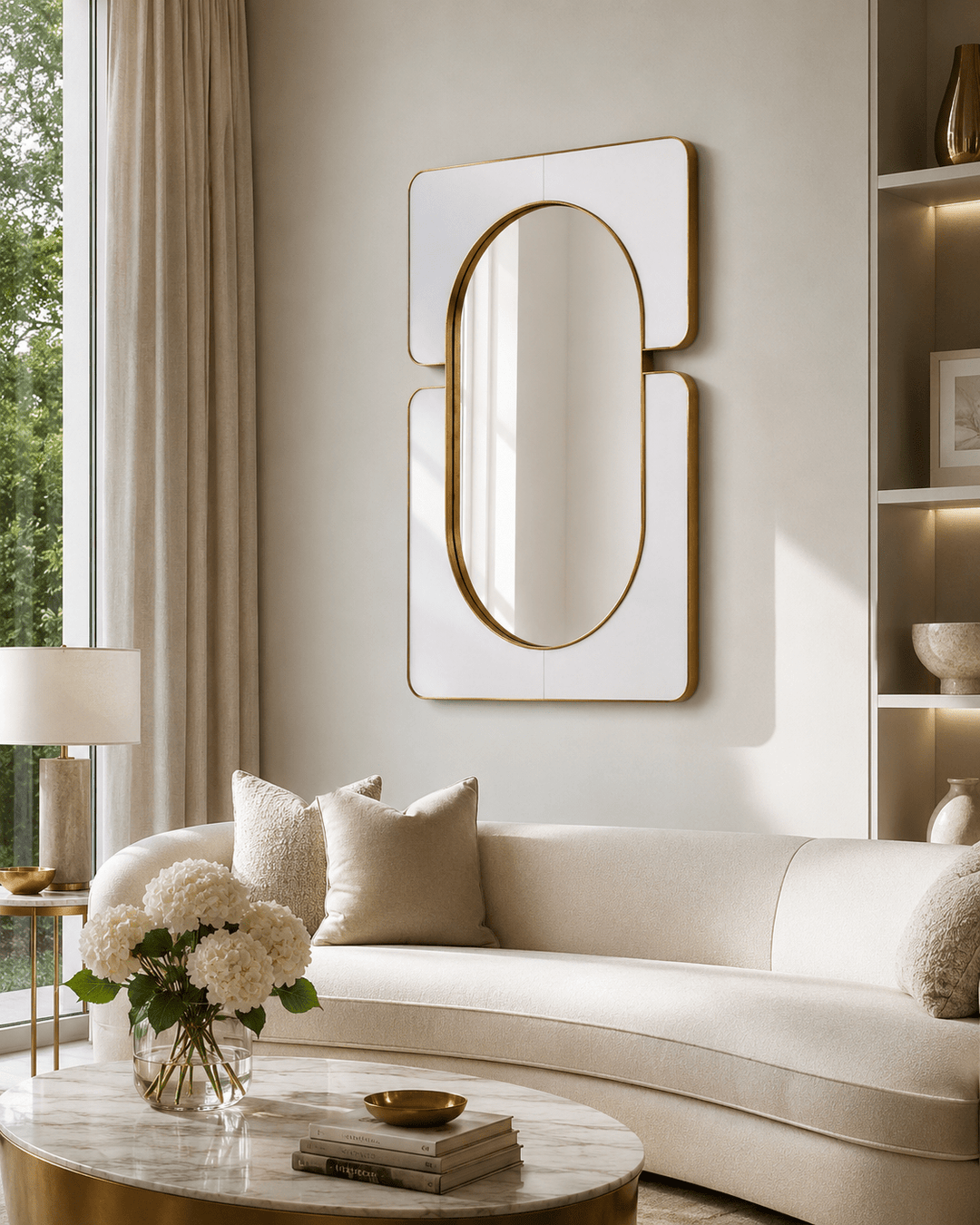 White Embrace Decorative Wall mirror - posh&polish variety
