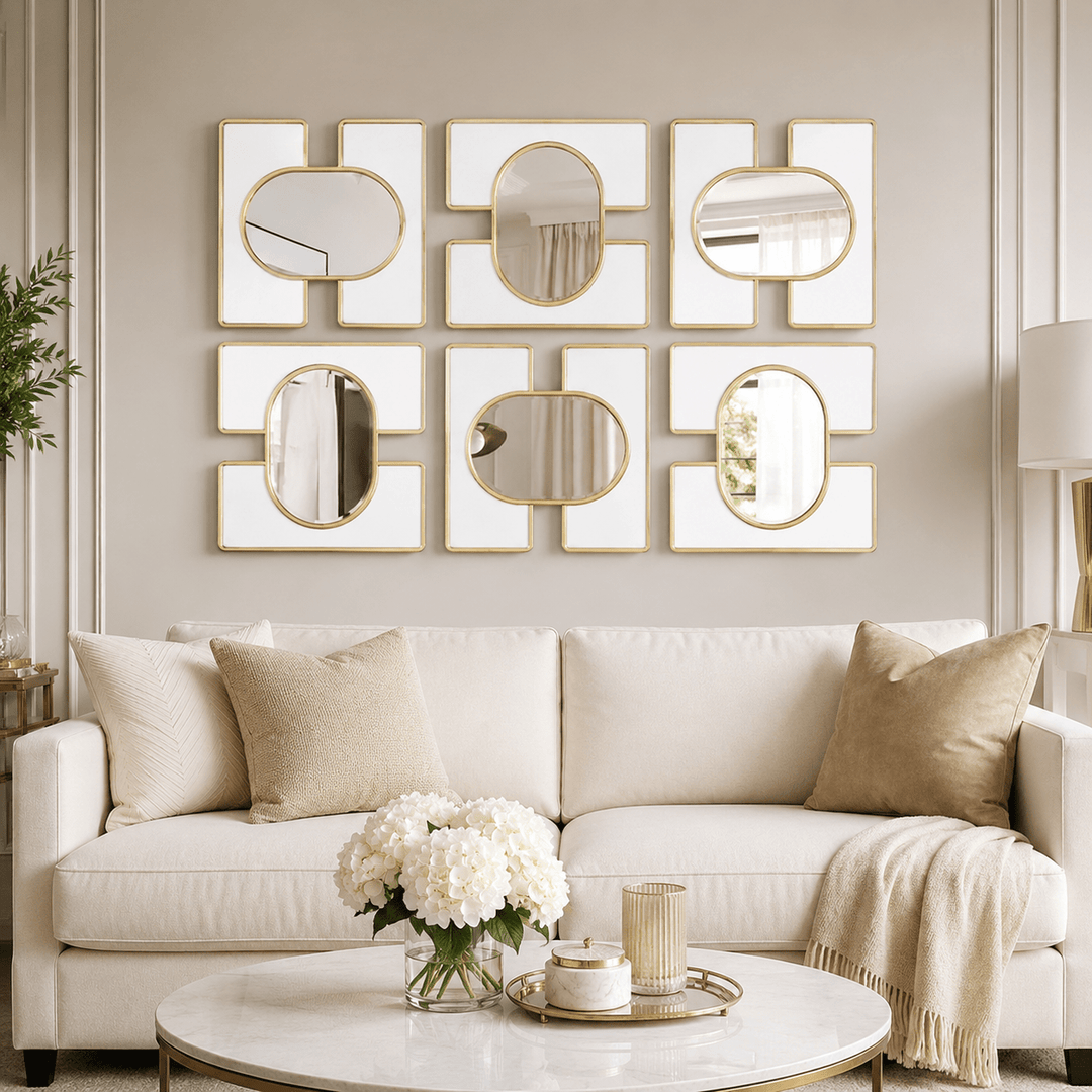 White Embrace Decorative Wall Mirror - posh&polish variety