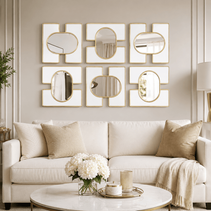 White Embrace Decorative Wall Mirror - posh&amp;polish variety