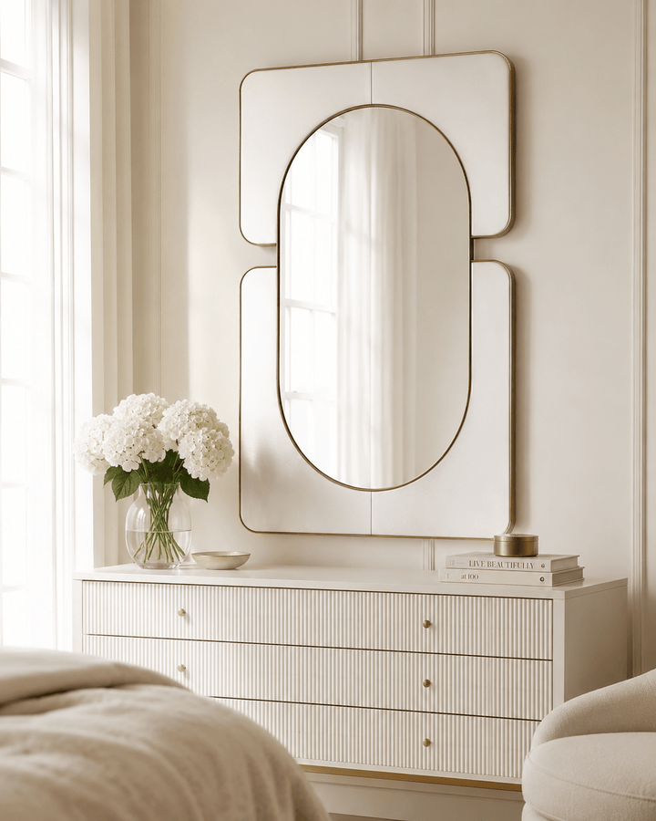 White Embrace Decorative Wall mirror - posh&amp;polish variety