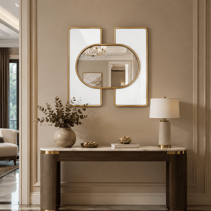White Embrace Decorative Wall Mirror for Living Room, Bedroom &amp; Entryway24x24 Mirror Bundle – Buy 4 &amp; Save - posh&amp;polish variety