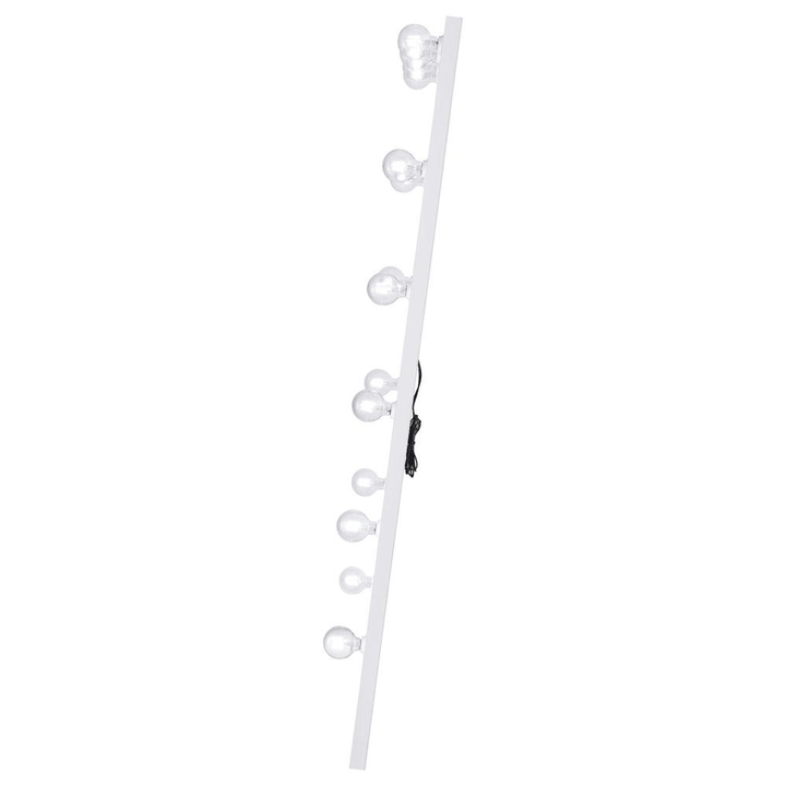 Zayan 32 x 71 Inch Floor Mirror LED Lighting White Gloss - posh&amp;polish variety