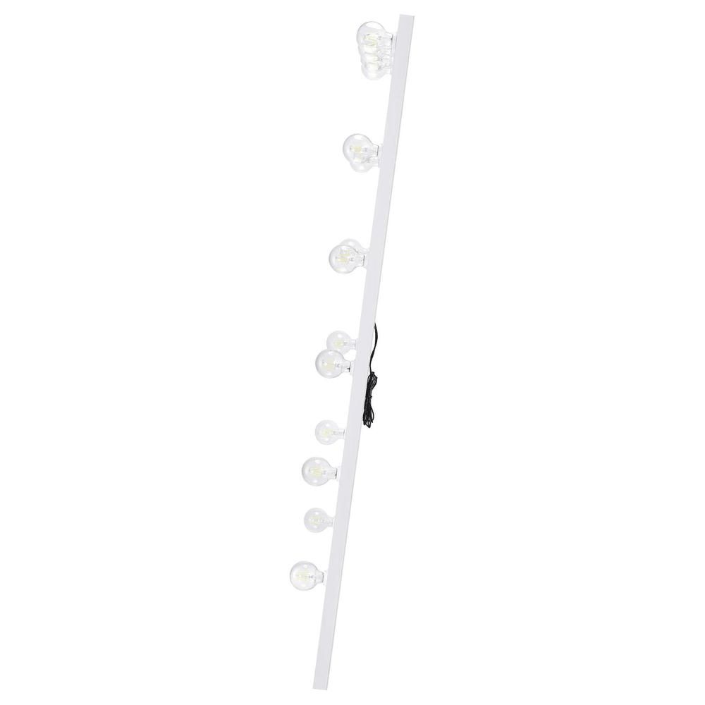 Zayan 32 x 71 Inch Floor Mirror LED Lighting White Gloss - posh&amp;polish variety