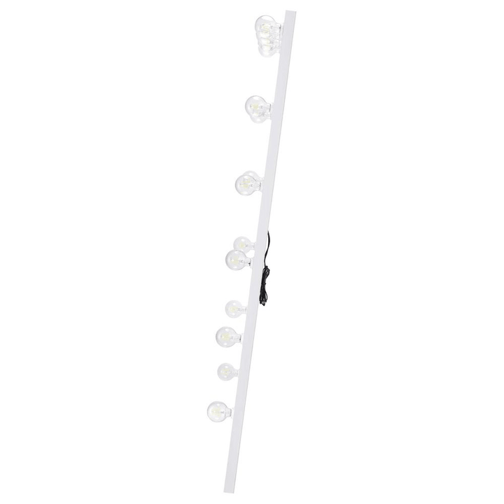 Zayan 32 x 71 Inch Floor Mirror LED Lighting White Gloss - posh&amp;polish variety